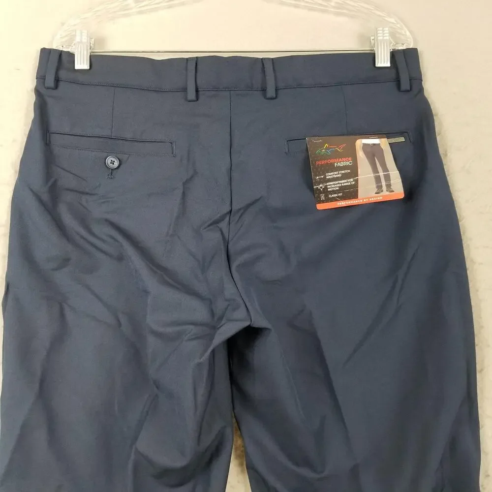 Greg Norman Pants Mens 34x30 Blue Classic Fit‎ Performance PlayDry Golf Stretch